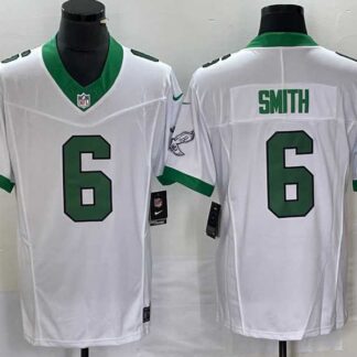 Men's Philadelphia Eagles #6 DeVonta Smith White 2023 F.U.S.E. Vapor Untouchable Limited Jersey