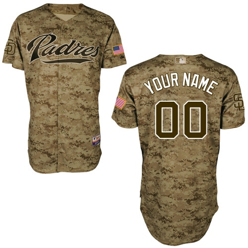 Customized San Diego Padres MLB Jersey-Men's Stitched Camo Baseball Jersey