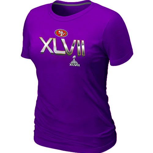 San Francisco 49ers Super Bowl XLVII On Our Way Purple Women's T-Shirt