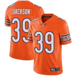 Nike Chicago Bears #39 Eddie Jackson Orange Men’s Stitched NFL Limited Rush Jersey
