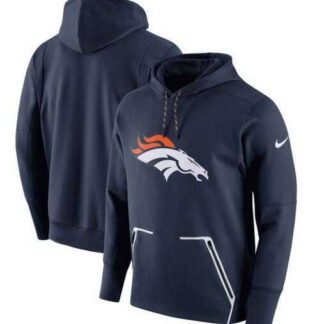 Men's Denver Broncos Nike Champ Drive Vapor Speed Pullover Hoodie Navy FengYun