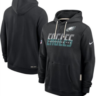 Men's Philadelphia Eagles Black Sideline Standard Issue Top Prospect Dri-FIT Hoodie