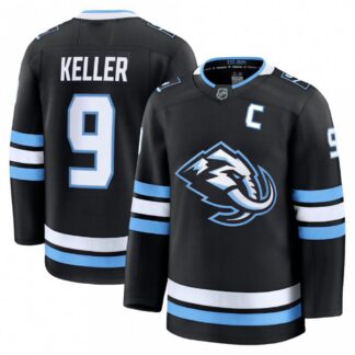 Men's Utah Mammoth Clayton Keller Black Home Premium Player Jersey