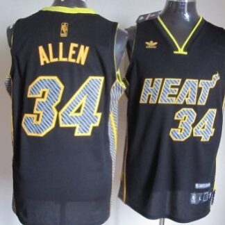 Miami Heat #34 Ray Allen Black Electricity Fashion Jerseys