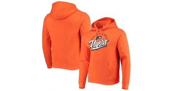 Men's Fanatics Branded Orange Philadelphia Flyers Script Wordmark Hoodie - Image 2