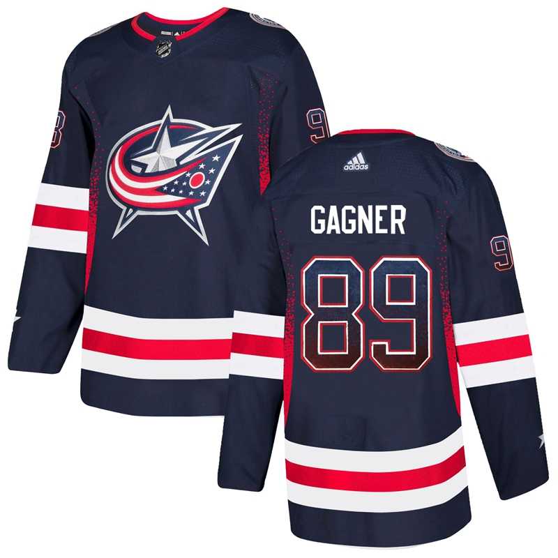 Blue Jackets 89 Sam Gagner Navy Drift Fashion Adidas Jersey