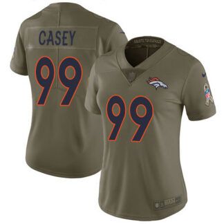 Nike Denver Broncos #99 Jurrell Casey Olive Women’s Stitched NFL Limited 2017 Salute To Service Jersey