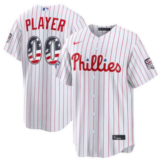 Youth Philadelphia Phillies Nike White 2026 All-Star Edition Stars & Stripes Stadium Custom Jersey